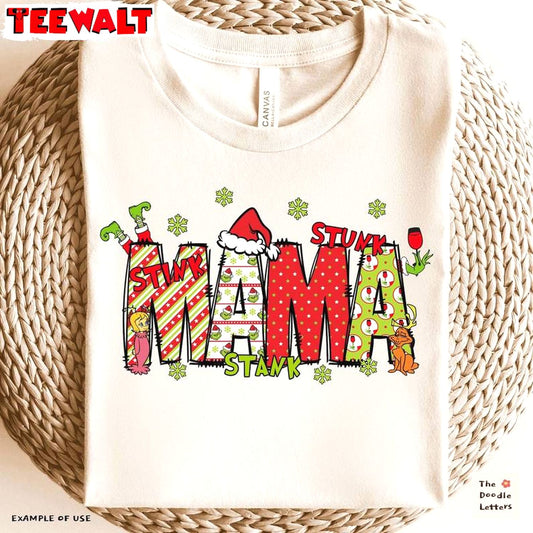 Christmas Mama Kid Name Sweatshirt, Kids Family Bundle Shirt,