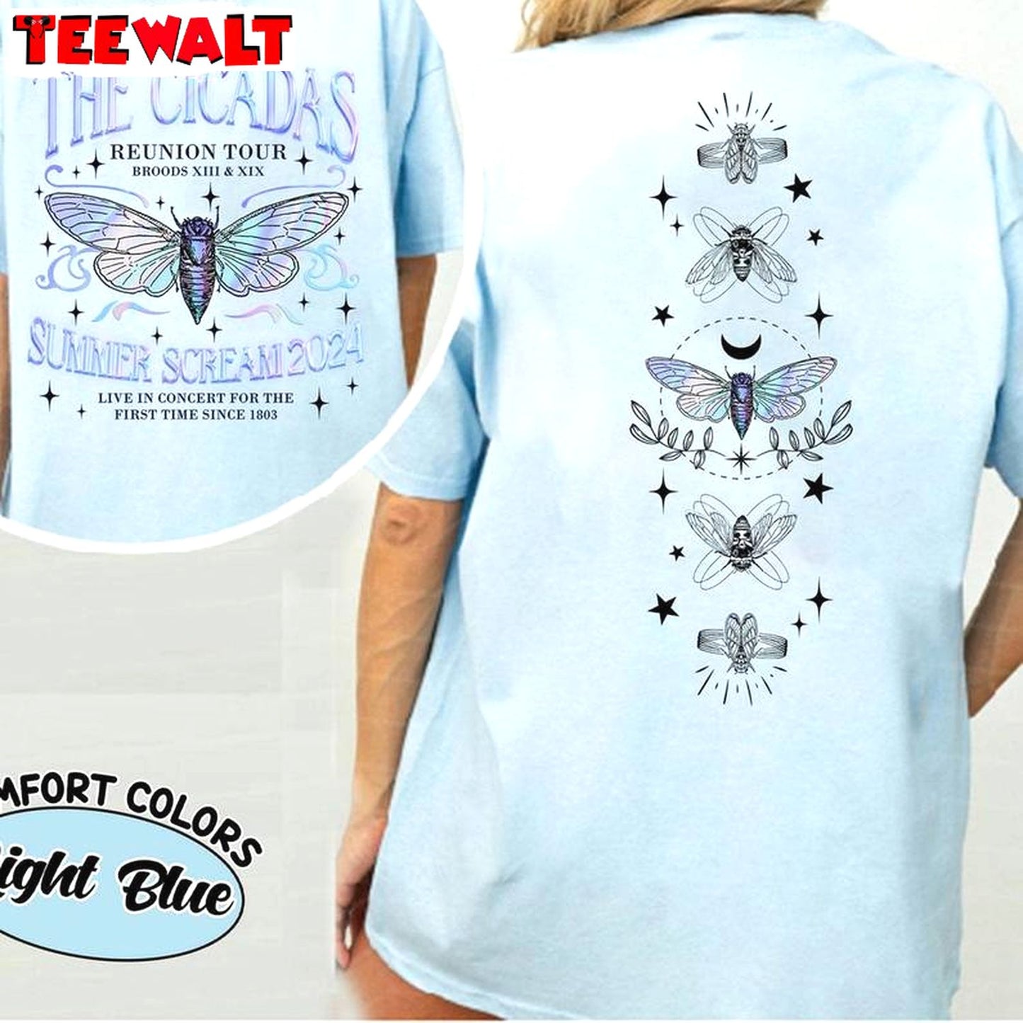 Comfort Colors Cicada Comeback Tour Shirt, Cicadas Summer Scream 2024 Crewneck