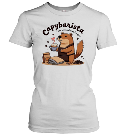 Capybarista Latte Love And Capy Snuggles T-Shirt