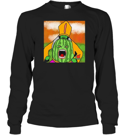 Drawing Painting Angry Watermelon Priest T-Shirt