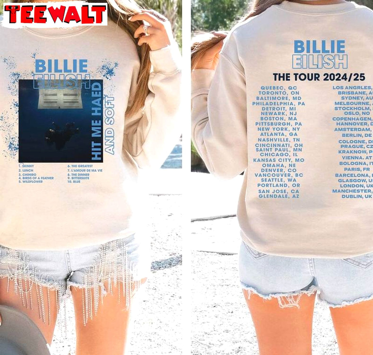 Funny Billie Eilish Concert Crewneck, Groovy Billie Eilish Shirt Long Sleeve