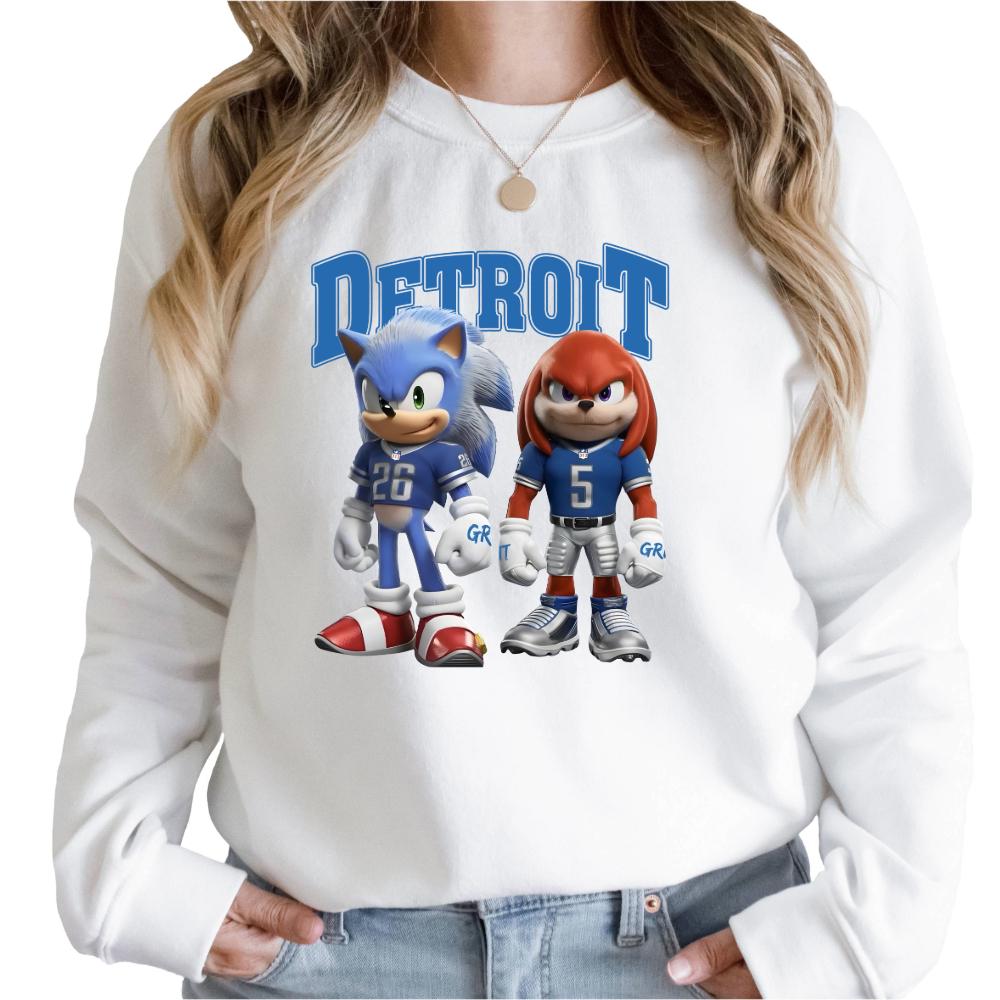 Sonic And Knuckles Football Fan Hoodie Sweatshirt Pullover