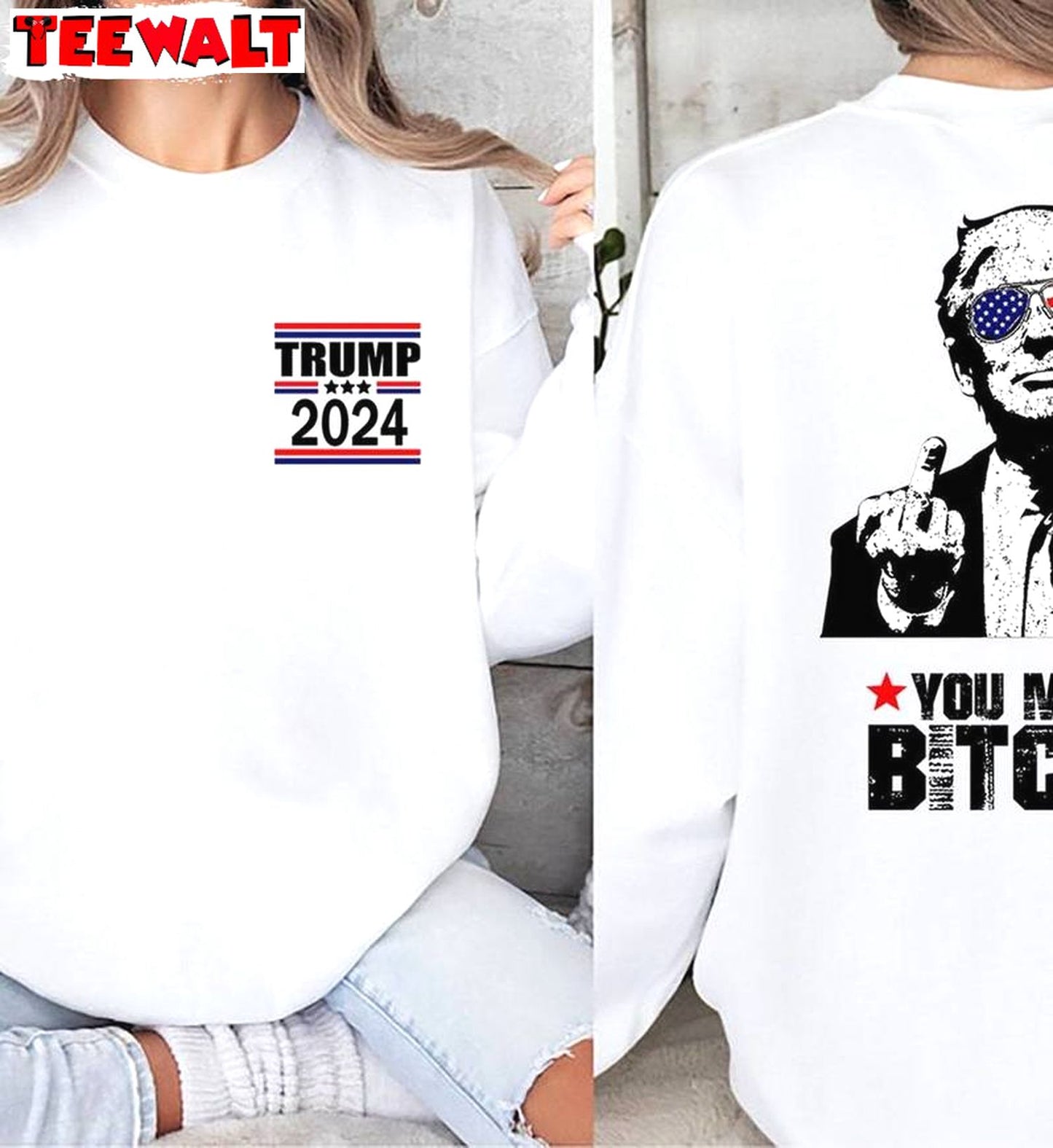 Assassination Attempt Trump Vintage Sweatshirt , You Missed Bitches Inspired