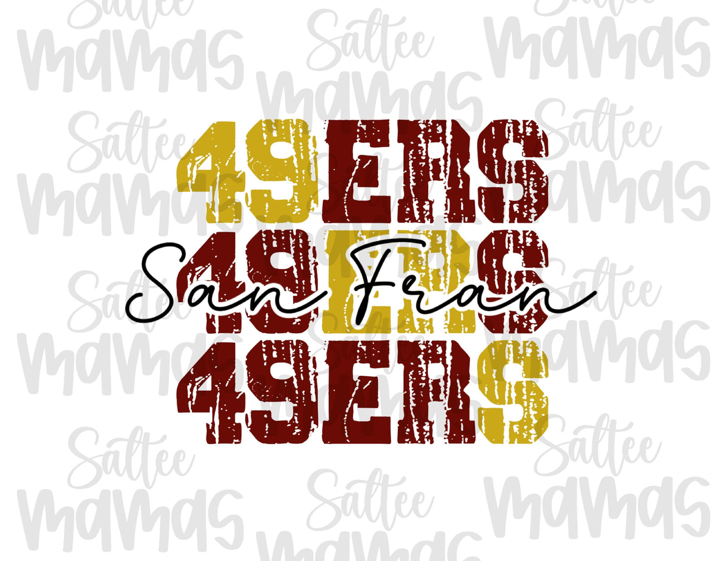 Triple 49Ers Stack San Francisco Football Apparel Gift Idea