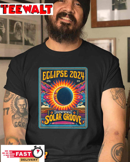 Solar Eclipse Retro Style Path of Totality 2024 Vintage T-Shirt