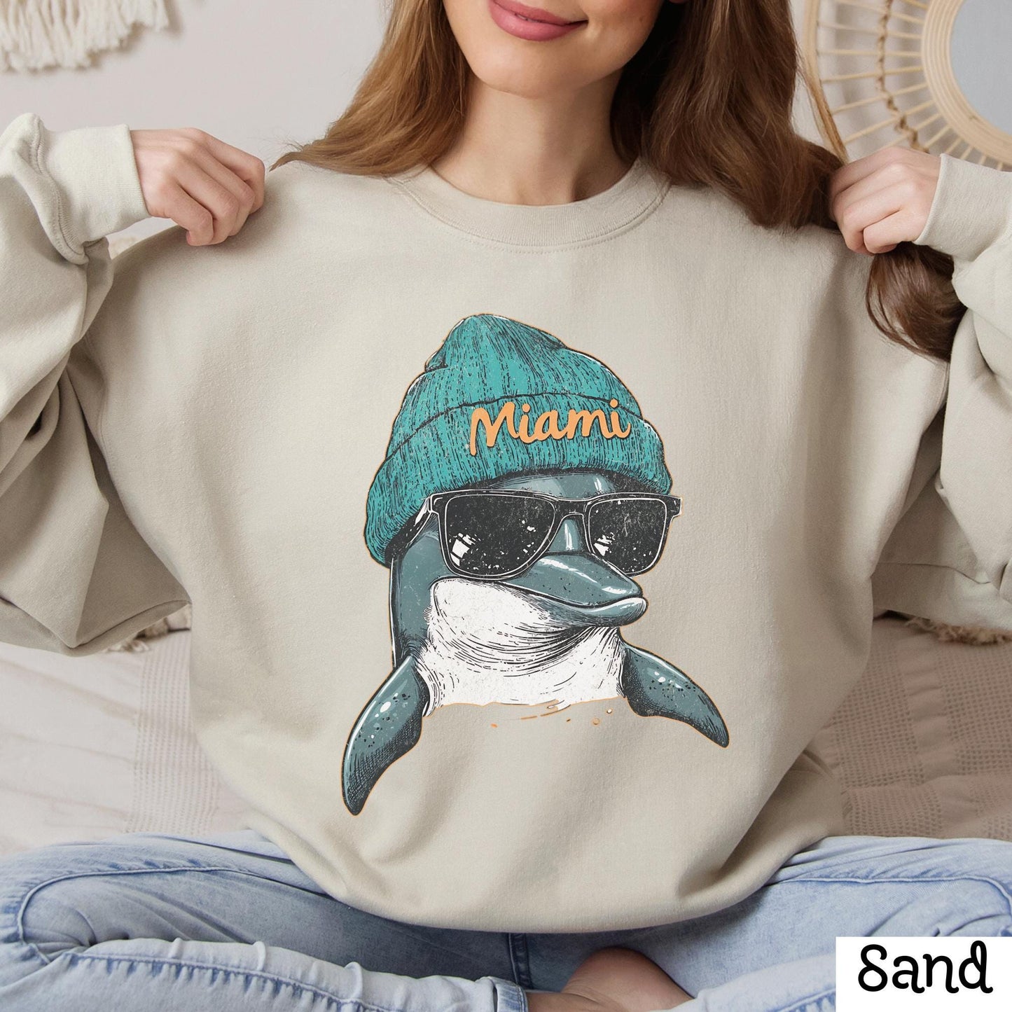 Vintage Miami Football Sweatshirt, Trendy Game Day Crewneck