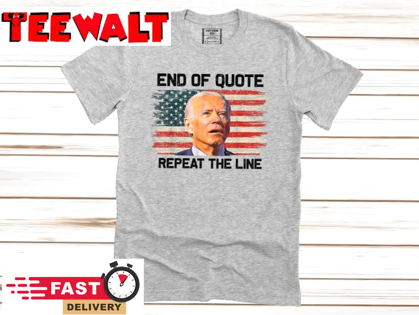 End Of Quote Repeat The Line, Confused Biden Funny Unisex Novelty T-Shirt