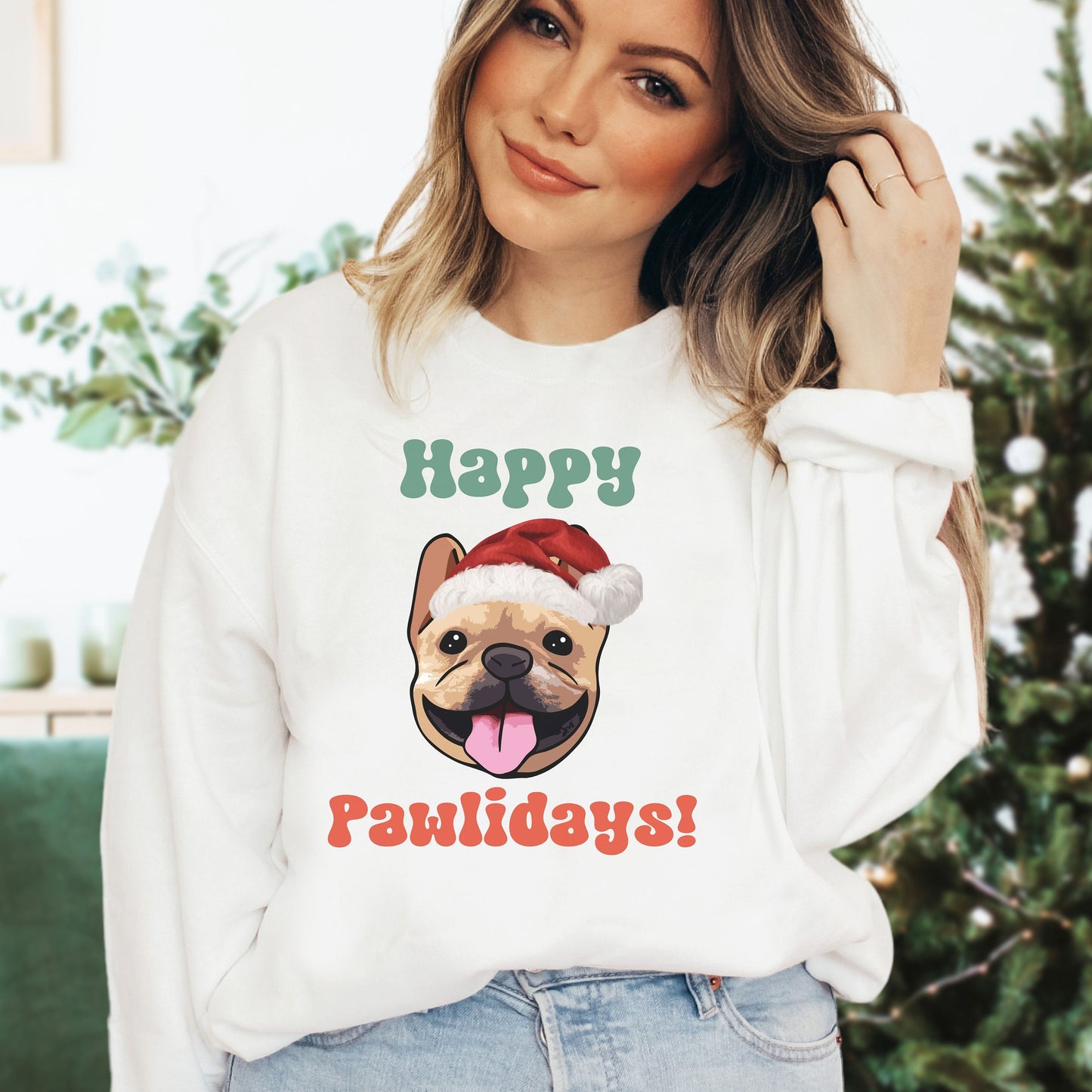 French Bulldog Christmas Sweatshirt, Perfect Gift For Frenchie Lovers