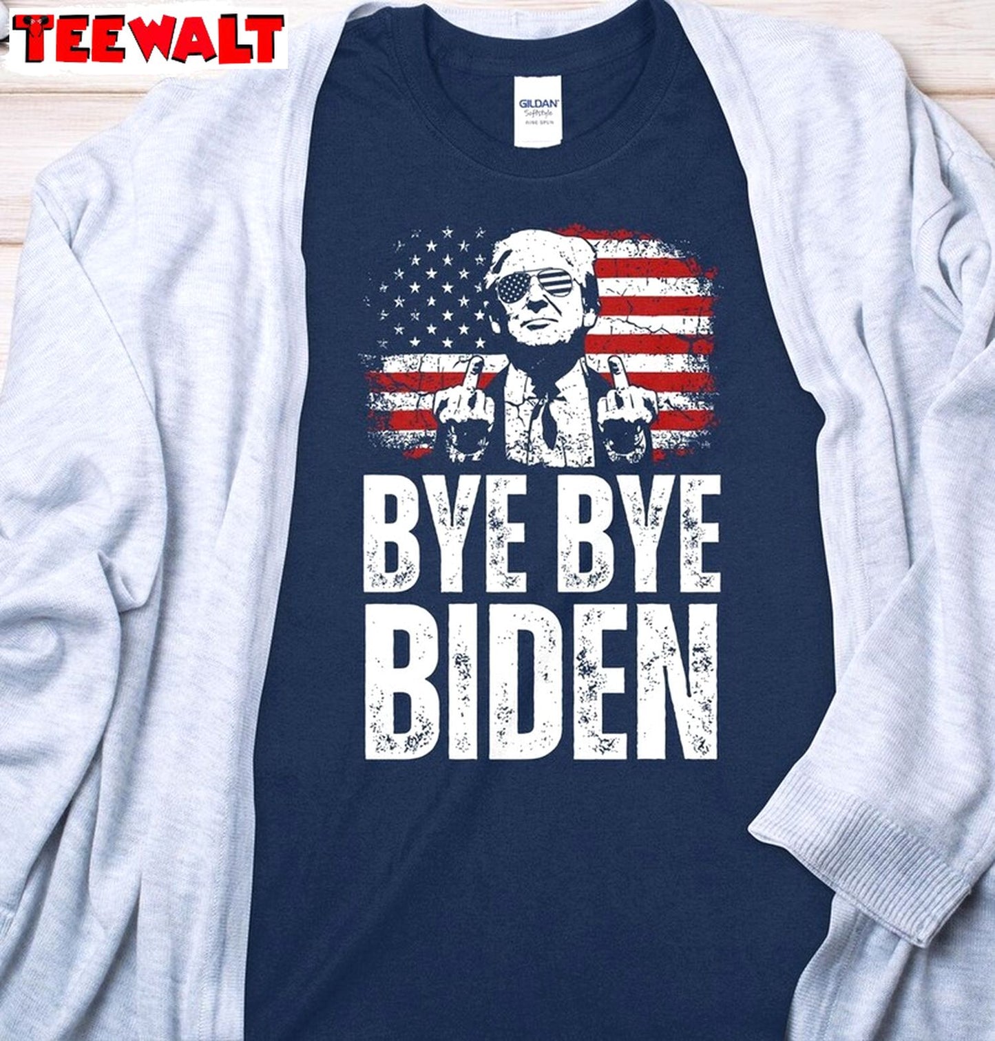 Bye Bye Joe Biden Shirt, Pulls Out Of Presidential Election Campaign Long Sleeve Crewneck