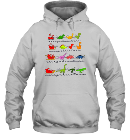 Dinosaur Chirstmas Tree Teacher T-Shirt