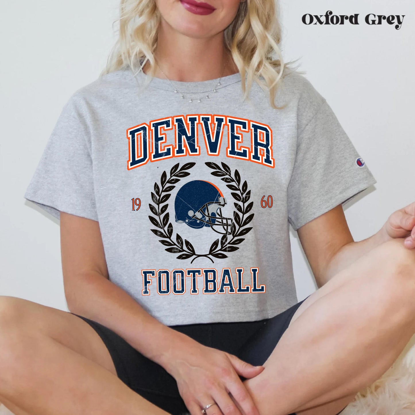 Denver Football Retro Crop Top - Vintage Game Day Outfit Shirt