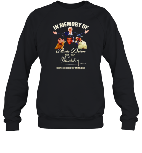 Alain Delon In Memory Of 1935 2024 Thank You For The Memories Signature T-Shirt