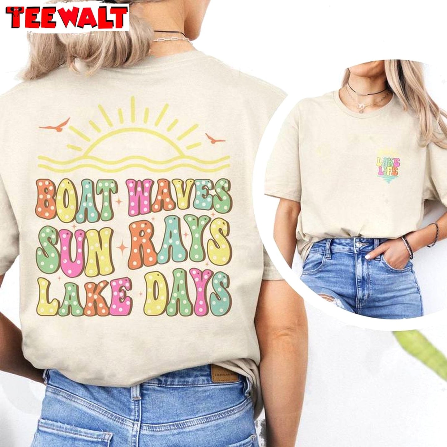 Comfort Boat Waves Sun Rays Lake Days Shirt, Lake Life T