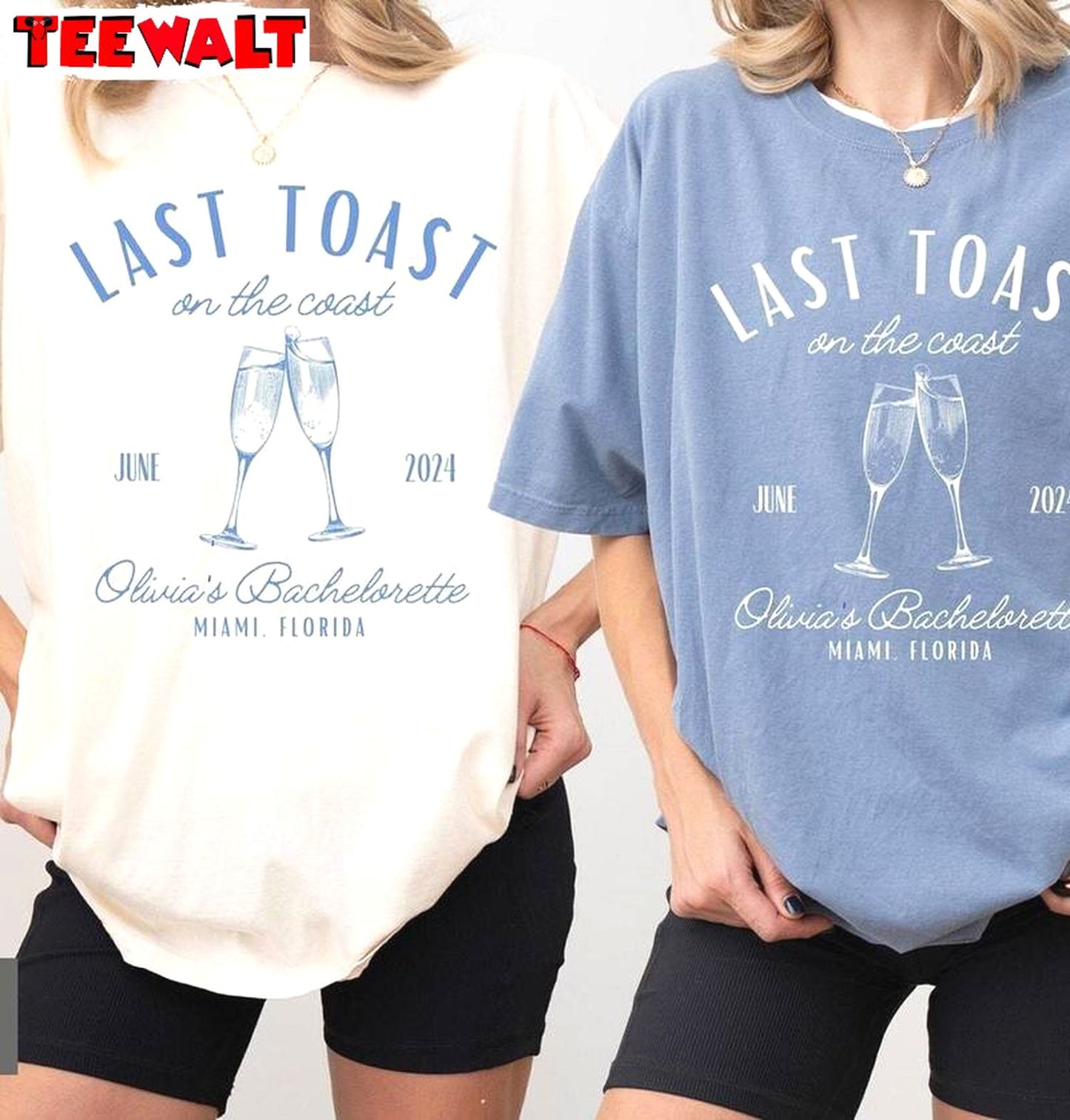 Last Toast On The Coast Cool Design Shirt, Trendy Bachelorette Long Sleeve Tee Tops