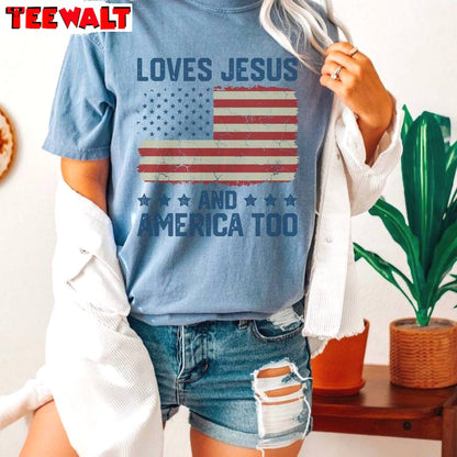 Spiritual Women Unisex Hoodie, Must Have Loves Jesus And America Too Shirt