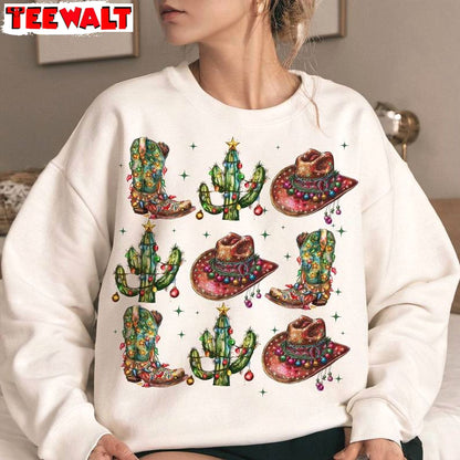 Retro Howdy Chrsitmas Sweatshirt 01