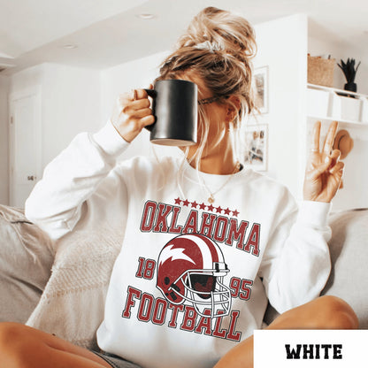 Oklahoma Football Crewneck Sweatshirt - Vintage University Shirt