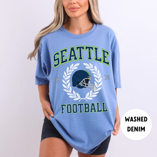 Seattle Football Shirt - Vintage Seahawk T-Shirt, Retro Game Day Gift