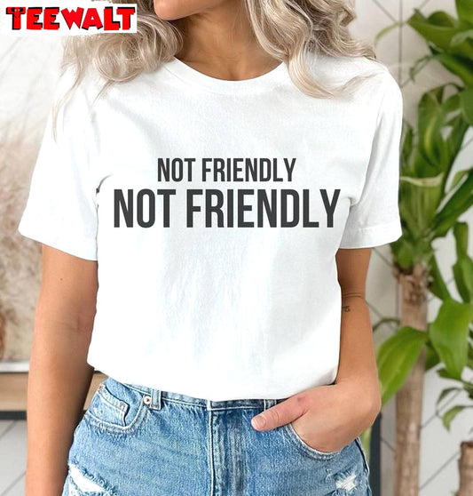 Creative Not Friendly Do Not Touch Shirt, Comfort Short Sleeve Sweater For Introverts Gift