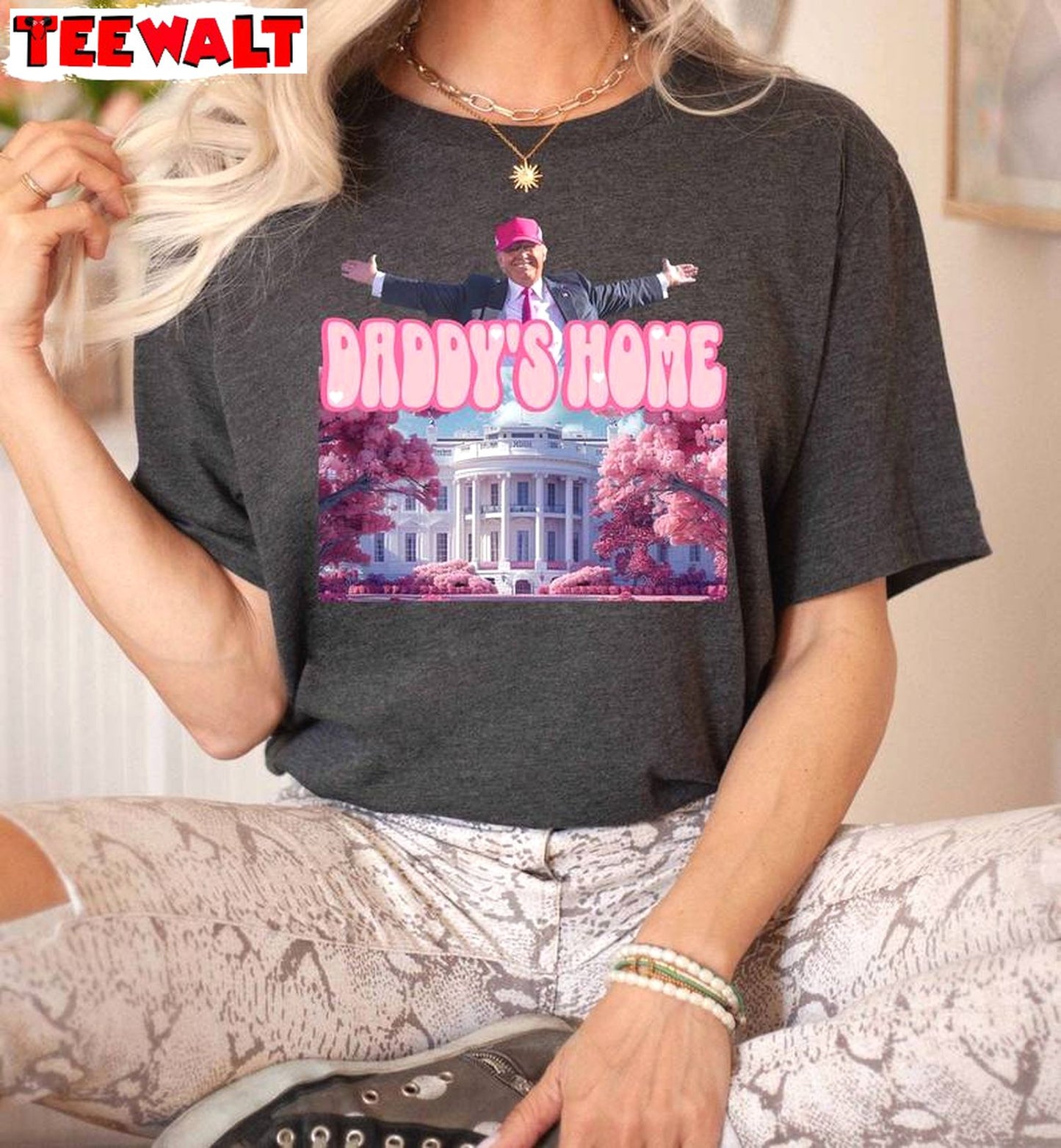 Daddy S Home Funyn Shirt, Funny Trump Republican Long Sleeve