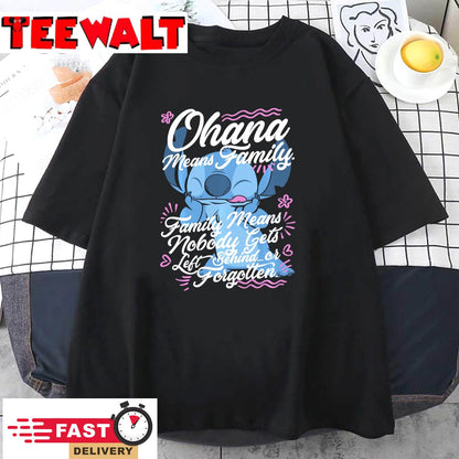 Disney Lilo &amp Stitch Stitch Day Ohana Means Family Long Sleeve T-Shirt