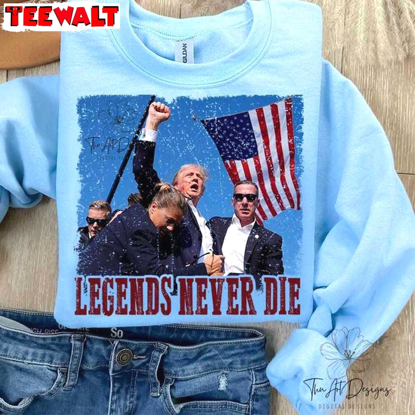 Vintage Legends Never Die Shirt, Must Have Trump Shot Unisex T Shirt Unisex Hoodie