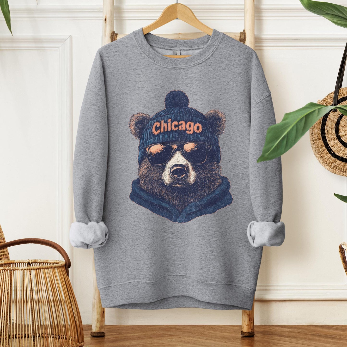 Vintage Chicago Football Sweatshirt, Game Day Team Crewneck