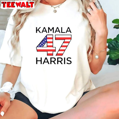 Madam President 47 Kamala Harris Shirt, 2024 Unisex T Shirt Short Sleeve