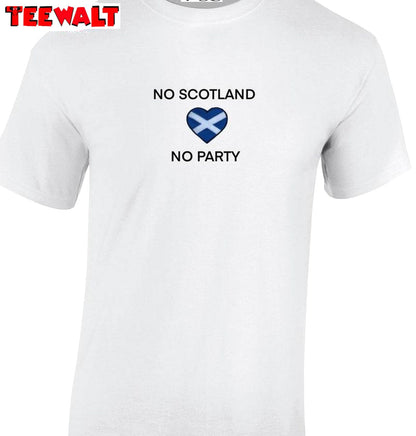 Vintage No Scotland No Party Shirt, Euros Football Summer Crewneck Long Sleeve