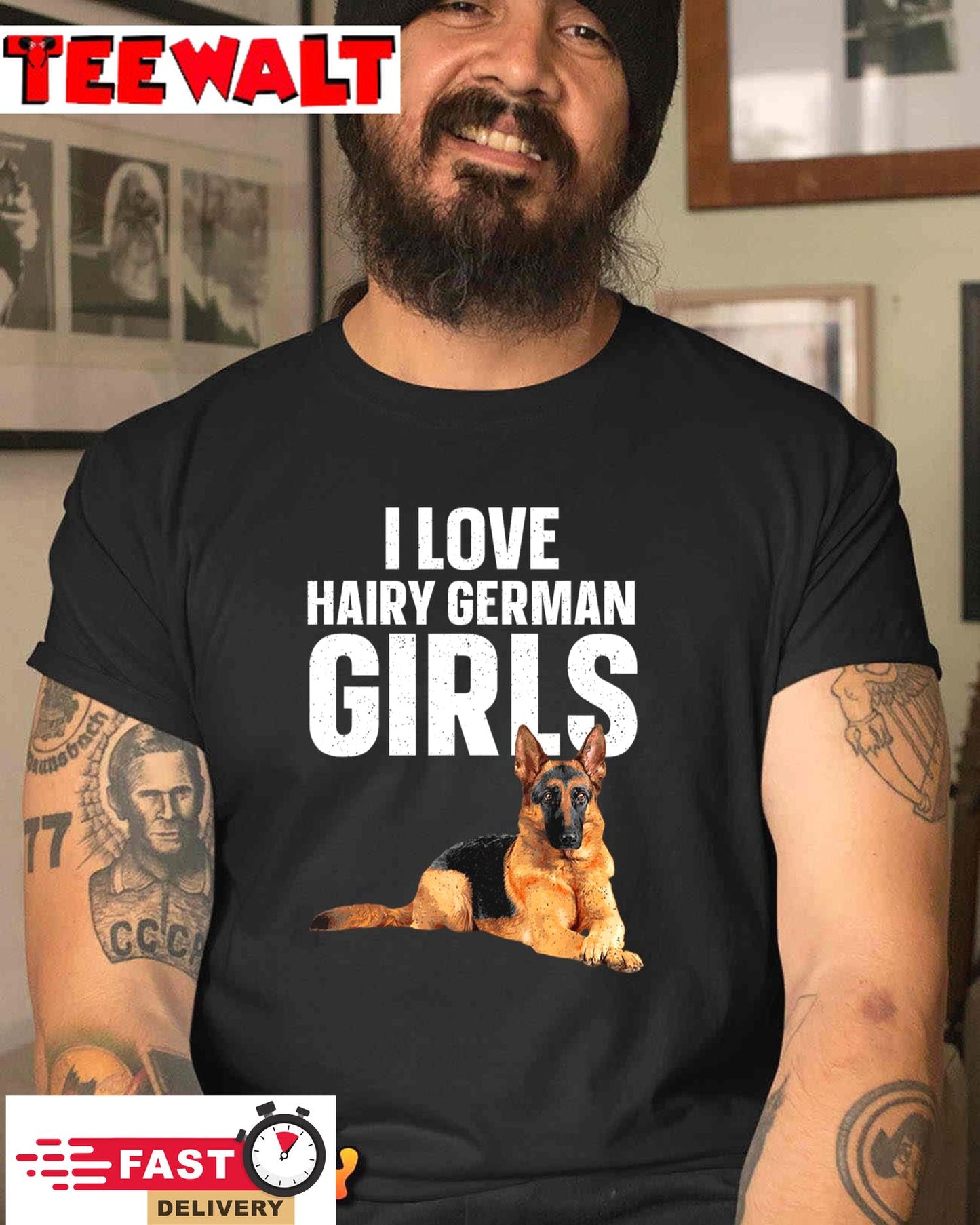 Cool German Shepherd Art For Men Women German Shepherd Lover T-Shirt