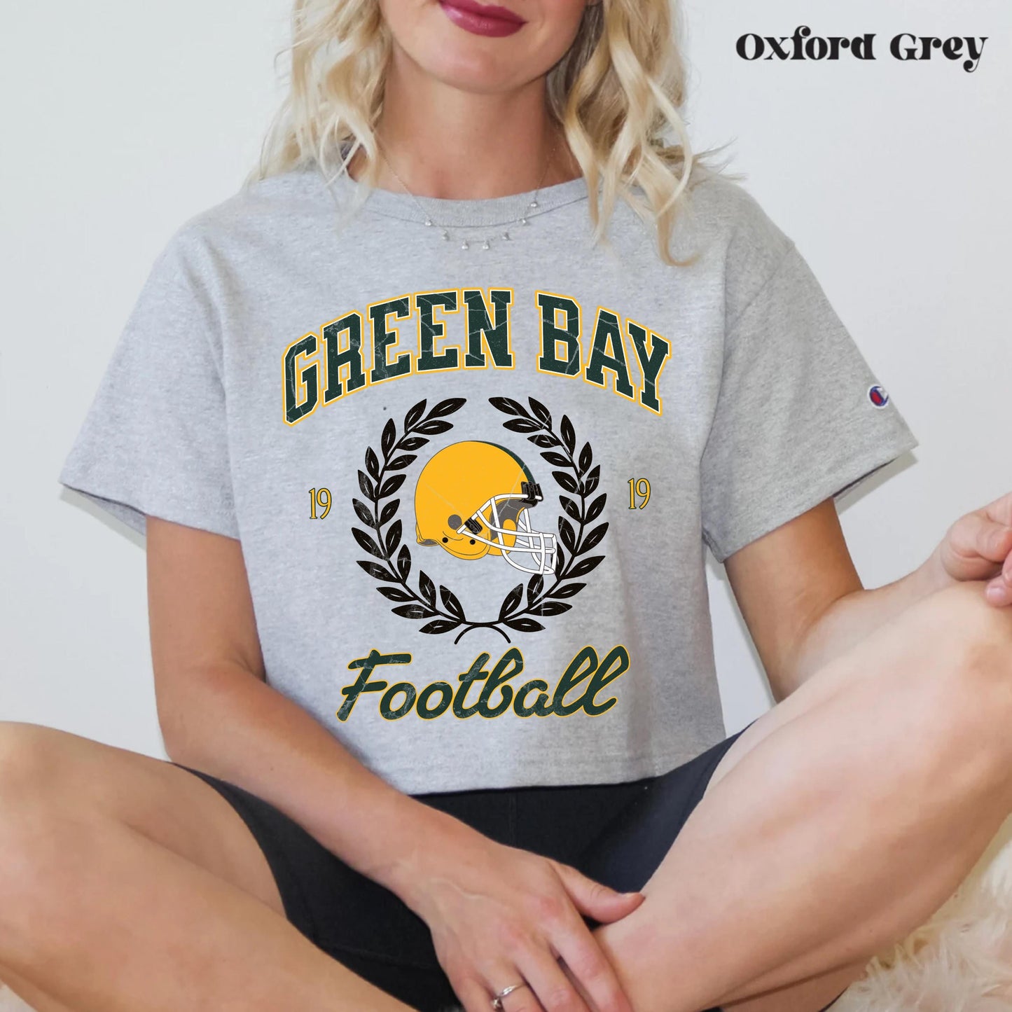 Green Bay Football Retro Crop Top - Vintage Game Day Packer Shirt