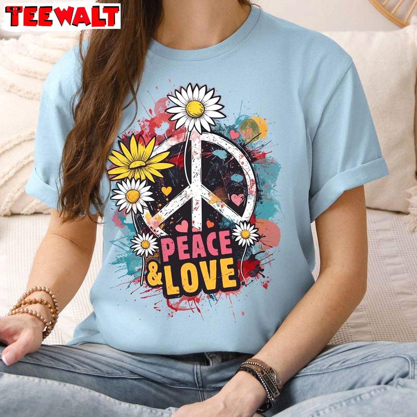 Creative Peace And Love Sweatshirt , Inspirational Quotes Sweater