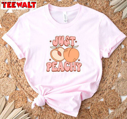 Vintage Just Peachy Shirt, Peach Lovers Limited Short Sleeve Crewneck