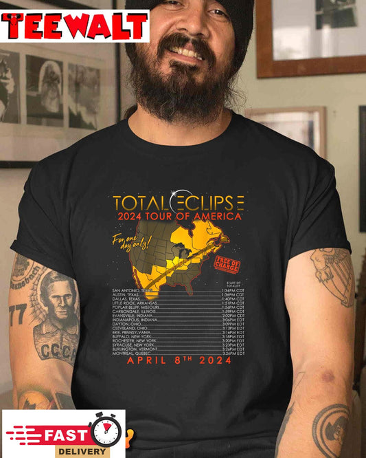 Total Solar Eclipse 2024 Tour of America 04.08.24 T-Shirt