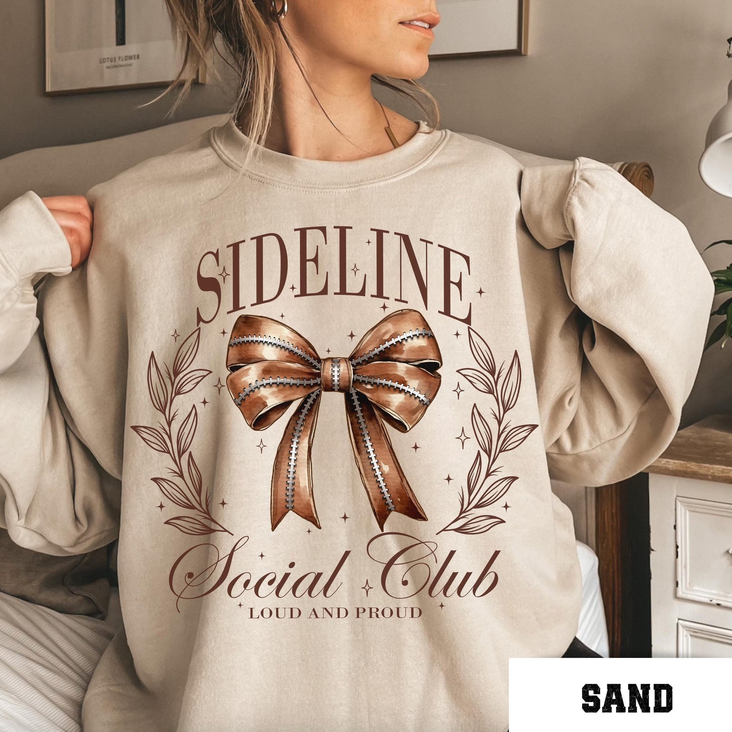 Football Sweatshirt Sideline Social Club Coquette Football Hoodie