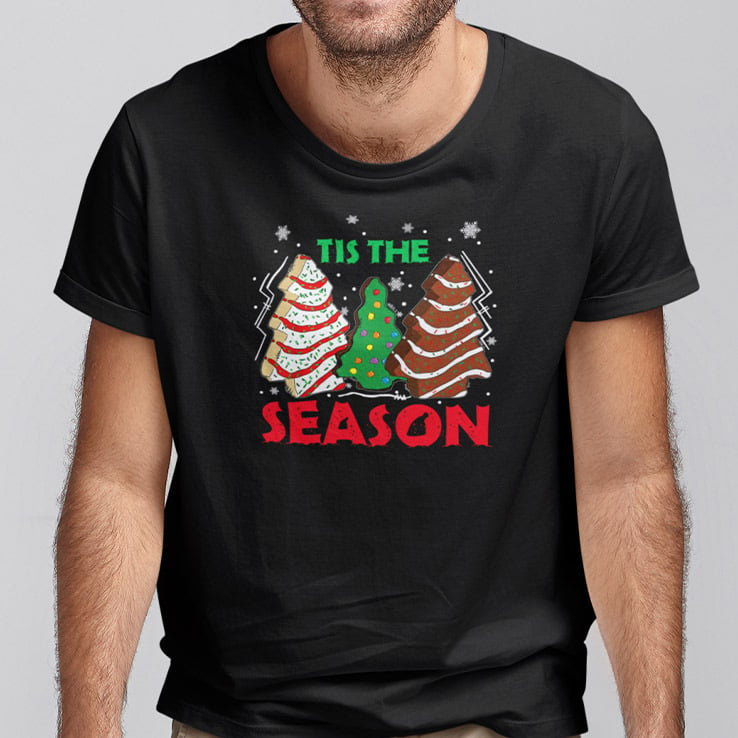 Tis' The Season Christmas Tree Cakes Debbie Xmas Shirt