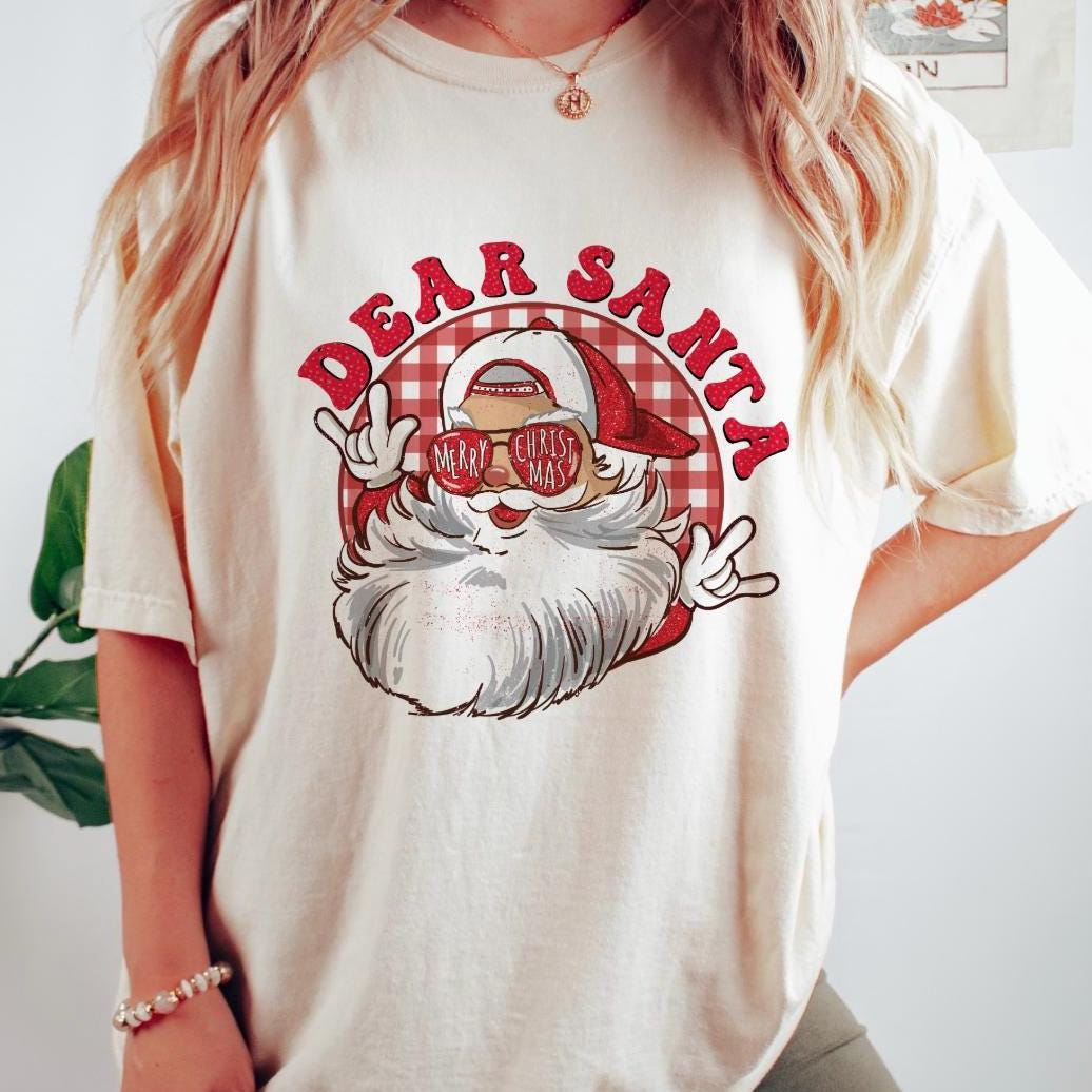 Dear Santa Retro Cool Punk Claus Shirt