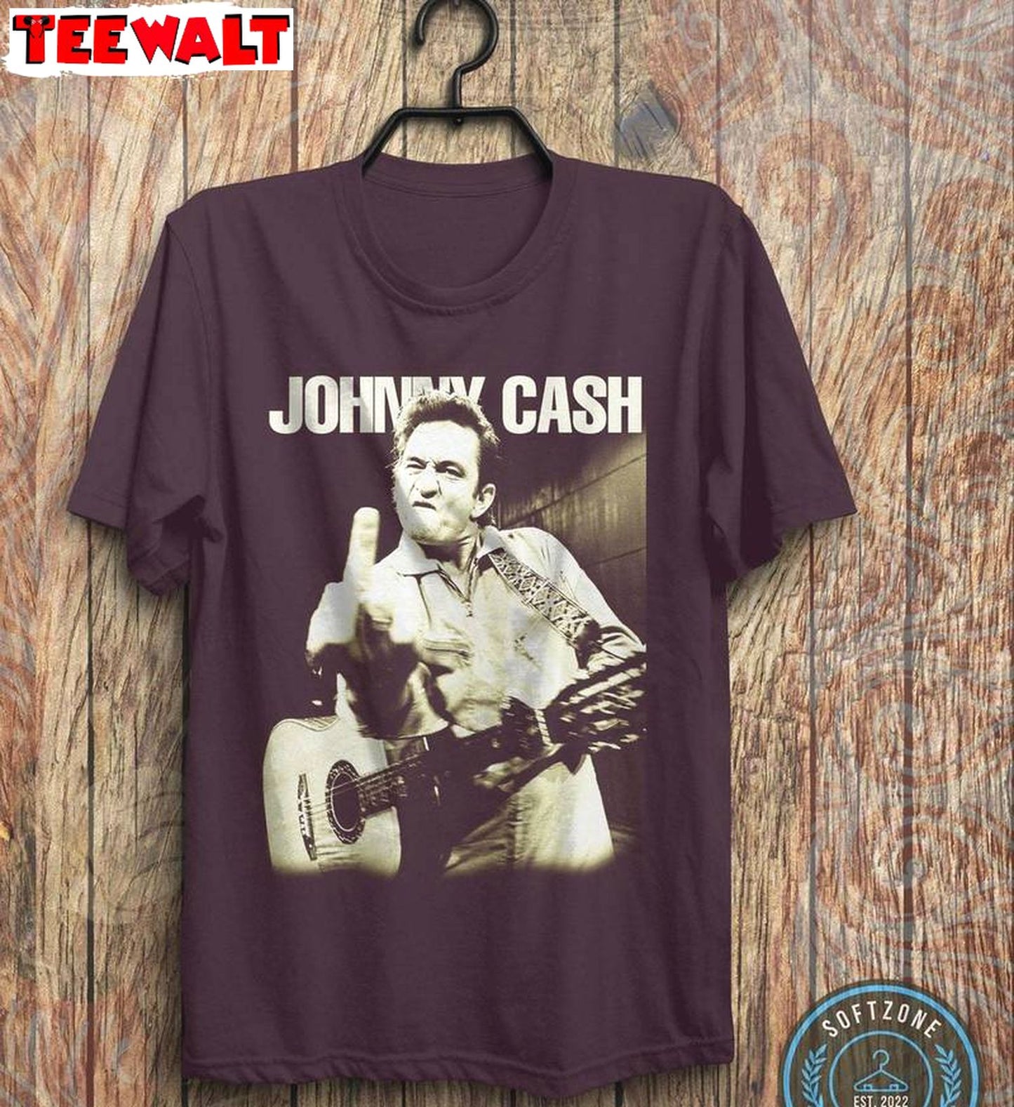 Johnny Cash Must Have Shirt, Comfort Middle Finger Concert T