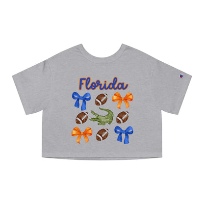 Florida Football Coquette Crop Top - College Game Day Varsity Shirt