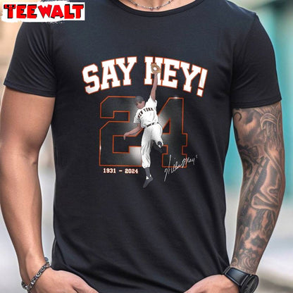 Comfort Willie Mays Shirt, Limited Say Hey Baseball Short Sleeve Crewneck