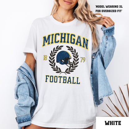 Michigan Football Varsity Game Day Shirt - Comfort Colors College Apparel