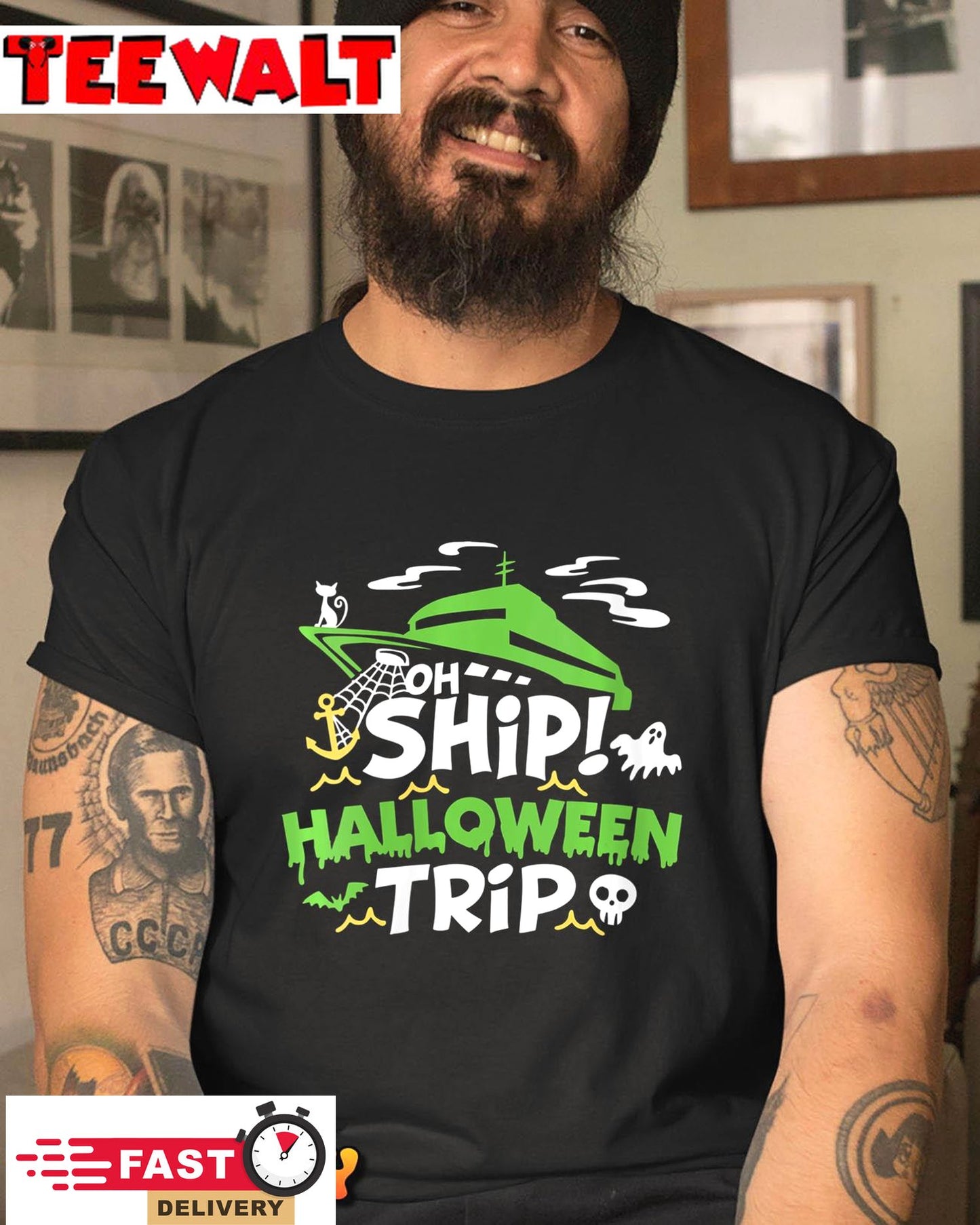 Womens Oh Ship Halloween Trip Shirt - Halloween Cruise Oh Ship Hoodie