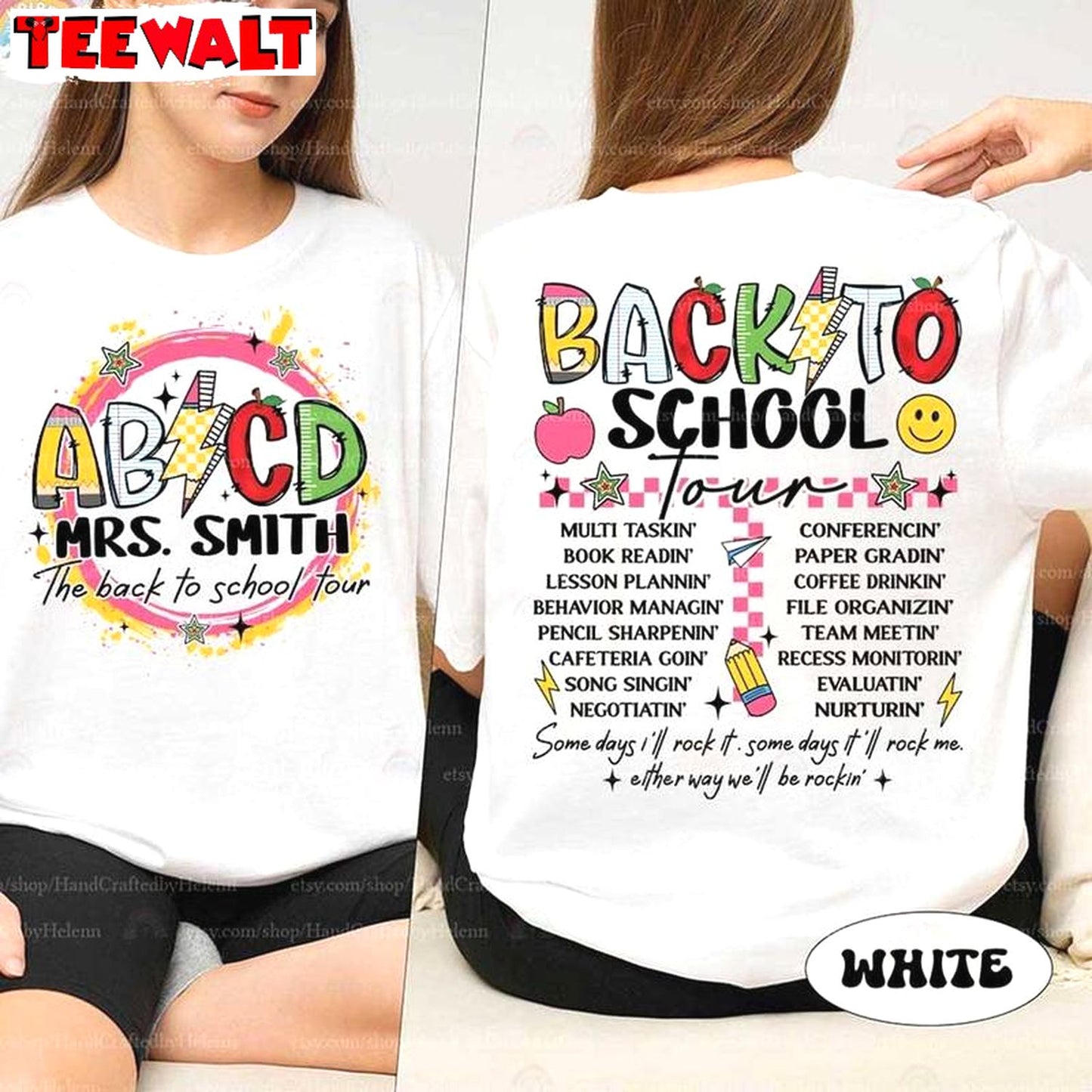 Kindergarten Teacher Unisex T Shirt , Groovy The Back To School Tour Shirt Sweater