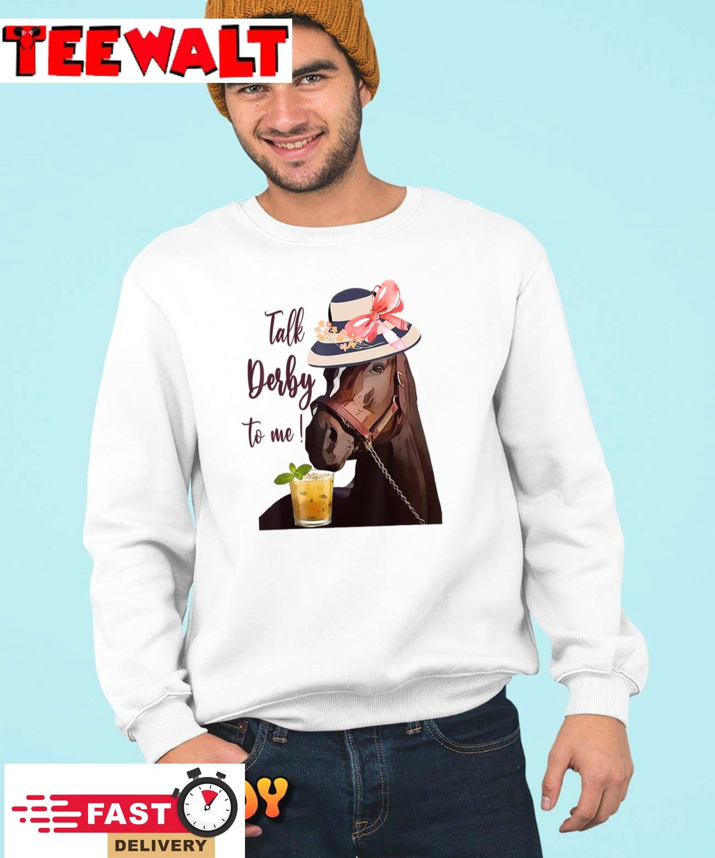 Talk Derby to me-mint juleps-Derby Horse Racing T-Shirt