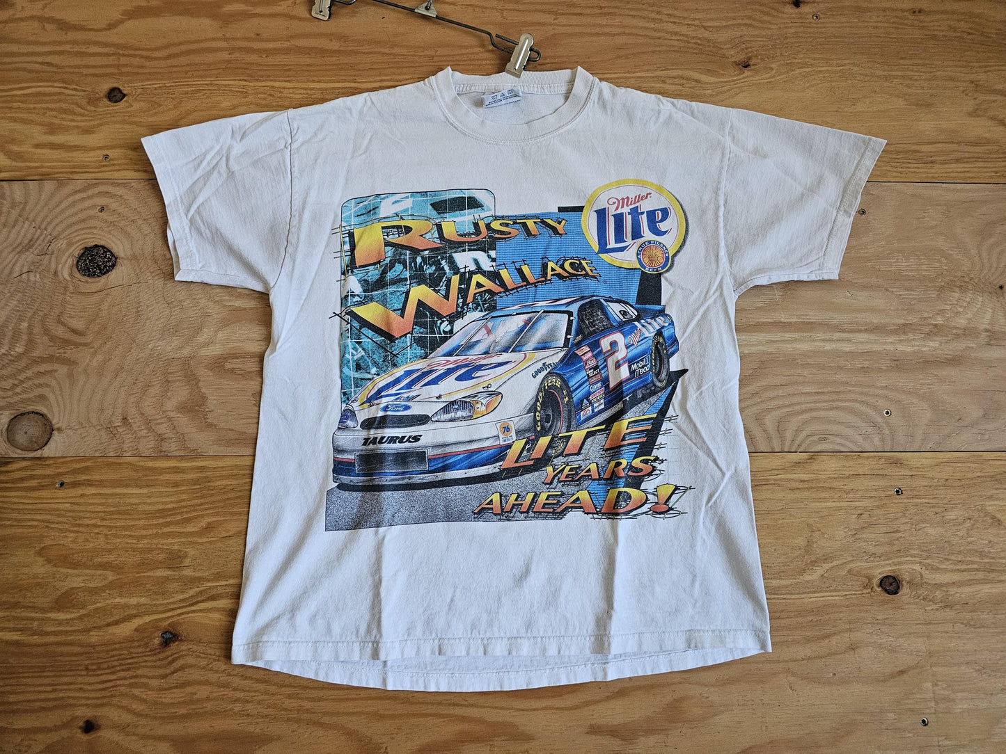 Rusty Wallace Nascar T-Shirt, Double Sided Graphic Chase M