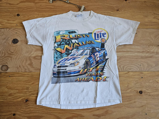 Rusty Wallace Nascar T-Shirt, Double Sided Graphic Chase M