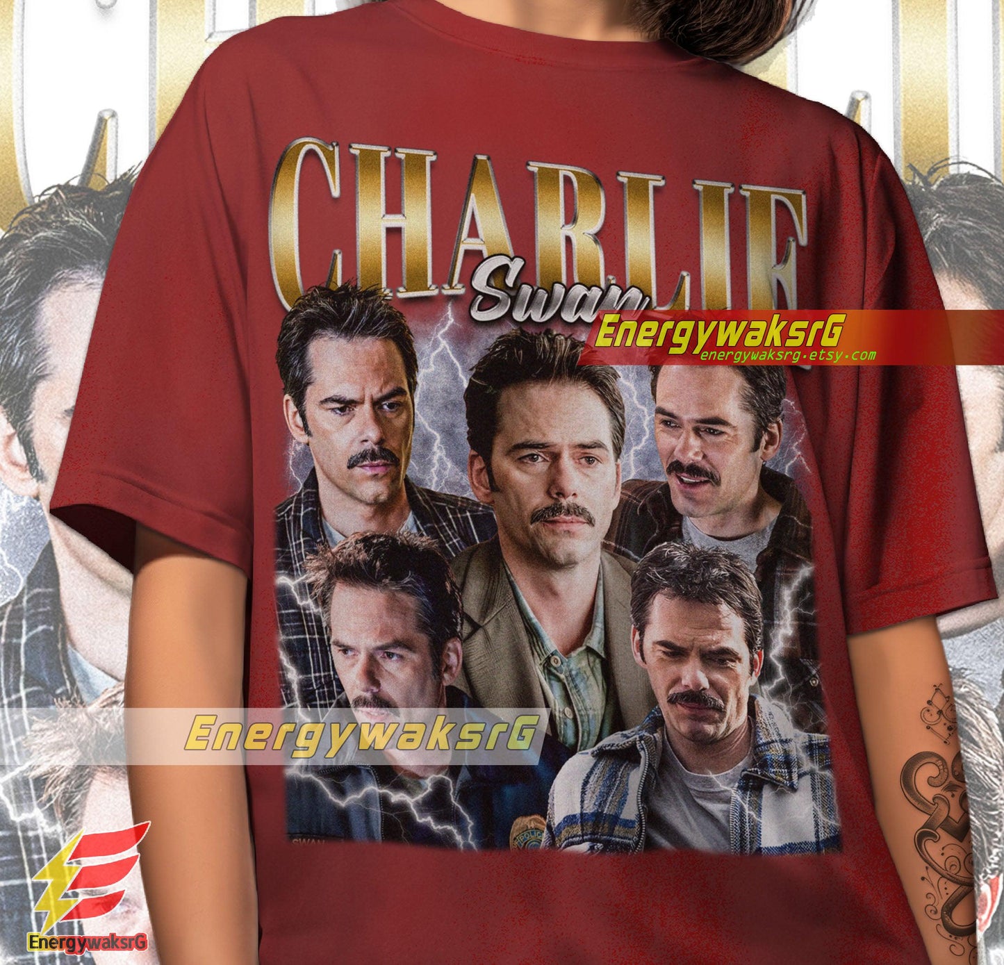 Charlie Swan Vintage 90'S Shirt, Billy Burke Fan Made Tee, Team Charlie Tee For True Fans