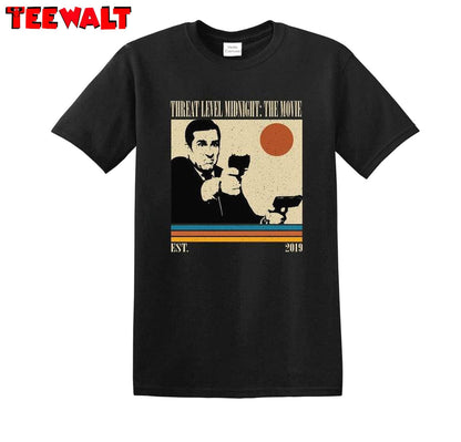 New Rare Threat Level Midnight Shirt, Michael Must Have Crewneck Long Sleeve