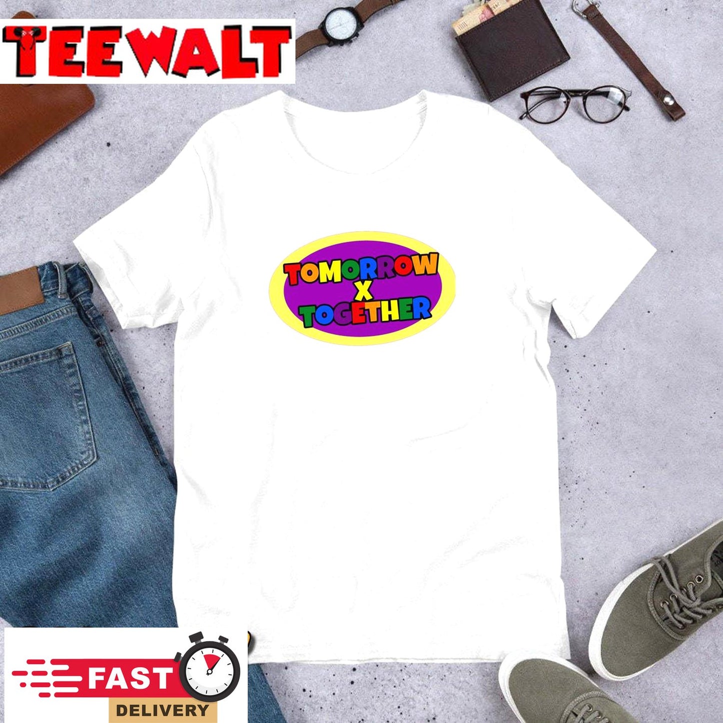 TXT Rainbow Flag Design Classic T-Shirt