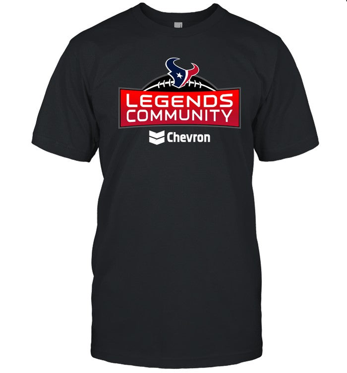 Andre Johnson Wearing Houston Texans Legends Community Chevron Tee Shirt